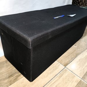 Baúl Plegable Capitaneado Negro de Tela - imagen 2