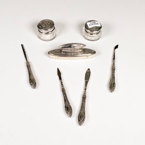 Juego de Manicura Francés en Plata con Siete Piezas - imagen 2