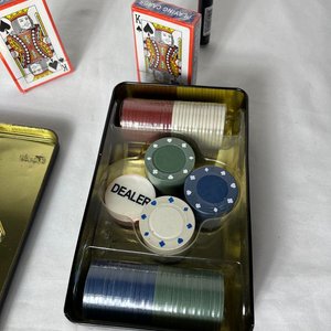 Set de Poker Profesional con Fichas y Cartas en Lata - imagen 8