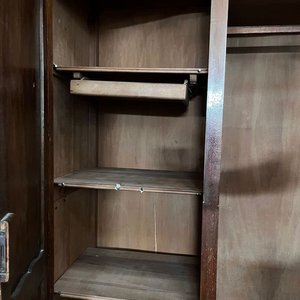 Ropero Antiguo de Madera Maciza con 3 Puertas y Espejo - imagen 4