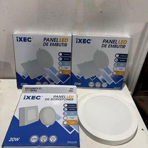 Lote siguiente: 3 Plafones LED Ixec Panel de Embutir 20W Sin Uso