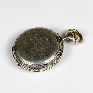 Reloj de Bolsillo Caja de Plata Funciona, Esfera con Chip, Sin Vidrio - imagen 5