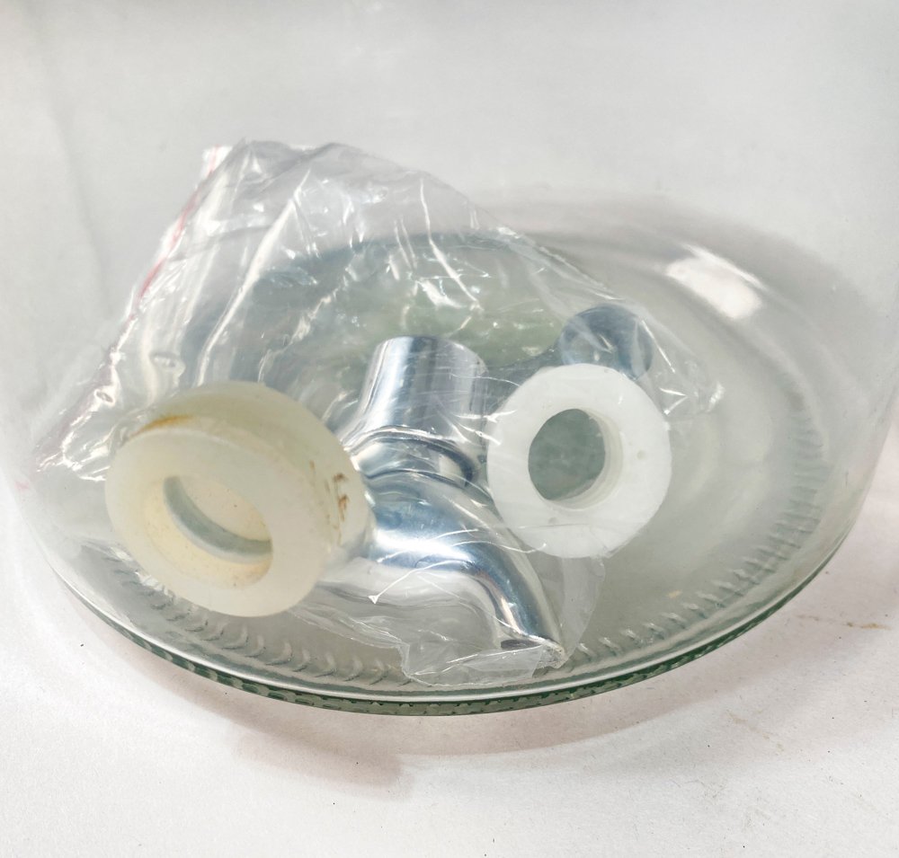 Bol de vidrio transparente con tapa y dispositivo - imagen 2