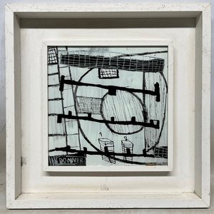 Obra de Diego Donner "Sin Título" - Técnica Mixta sobre Fibra (30x30cm) - imagen 2