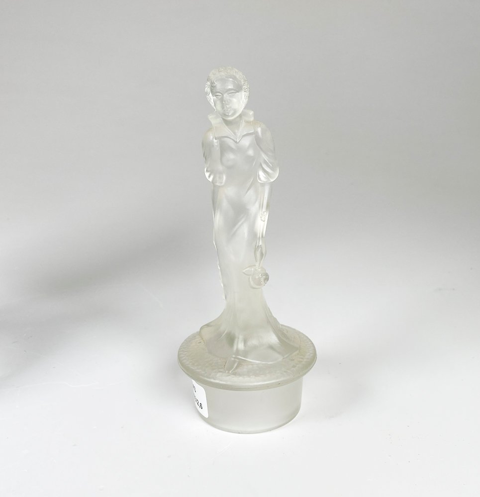 Figura de cristal dama y lámpara queroseno - imagen 2