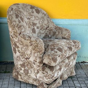Par de Sillones Materos con Tapizado Floral en Tonos Marrones - imagen 5