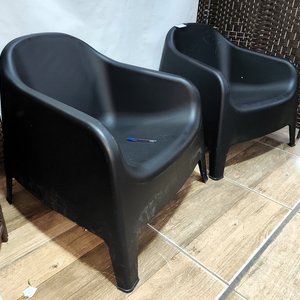 Juego de 2 Sillones Skarpo de PVC Negro para Exterior - imagen 3