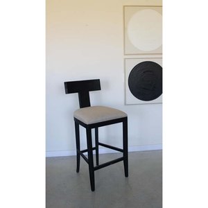 Lote siguiente: Banqueta de Barra Madera Teca y Tela Lino Beige