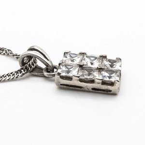 Cadena y Colgante de Plata con Piedras - imagen 2