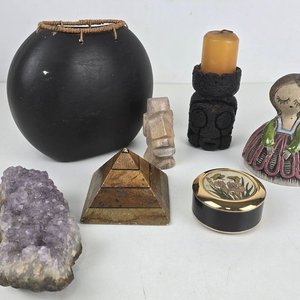 Lote de Adornos Varios: Amatista, Cerámica, Metal y Más - imagen 2
