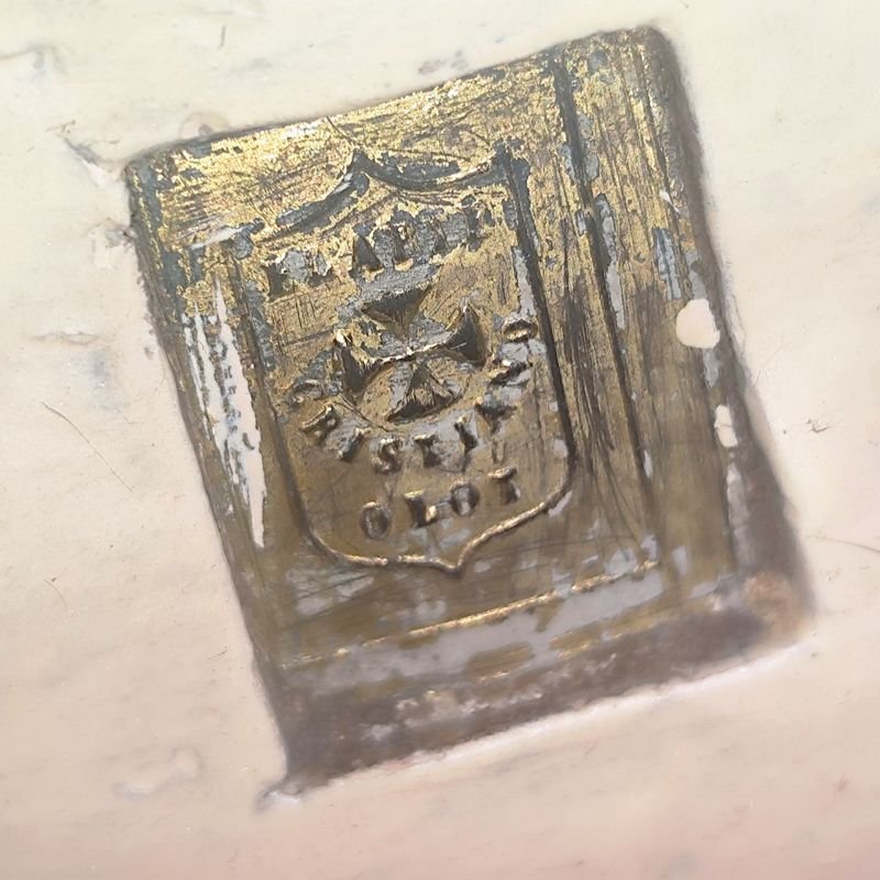 Escultura antigua de la Virgen de la Concepción en pasta de madera o similar - imagen 7