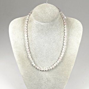 Collar de Cuarzo Rosa y Perlas de Río, 36 cm - imagen 2