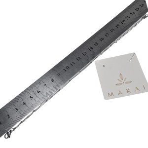Pulsera MAKAI Cadena Eslabón Fino Acero Quirúrgico Cierre Mosquetón - imagen 2