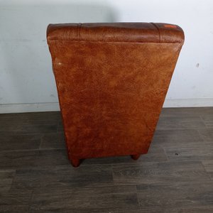 Sillón Tapizado en Cuero Marrón - imagen 4