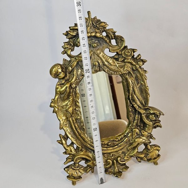 Espejo con marco de bronce macizo y diseño ornamental - imagen 4