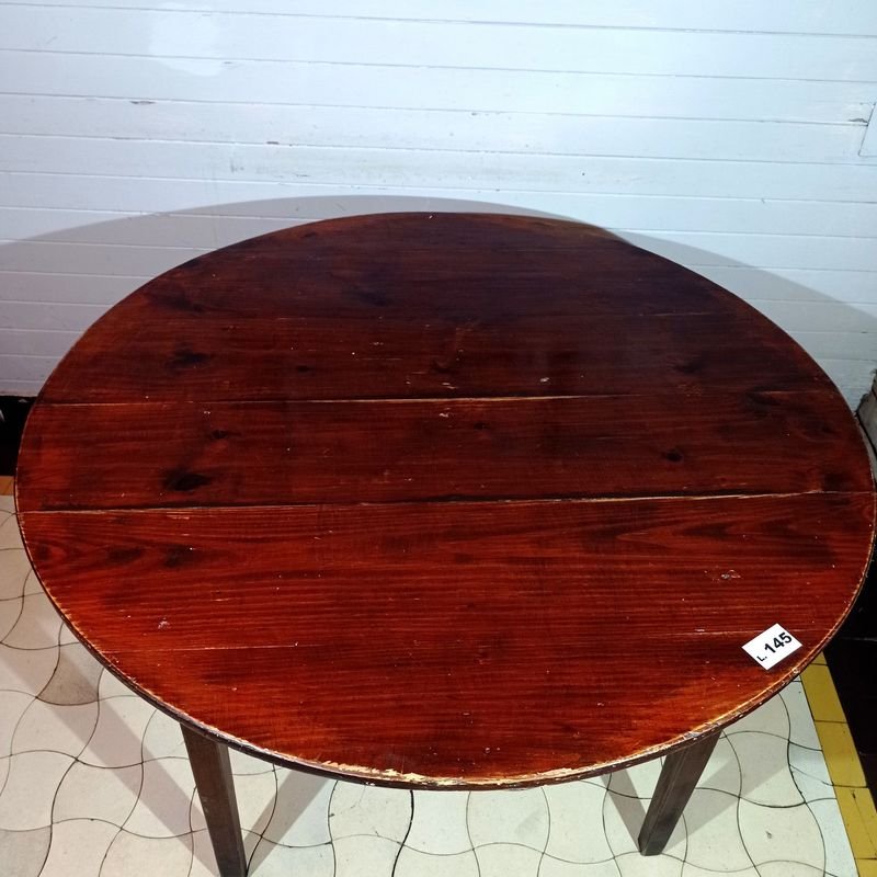 Mesa de madera circular en buen estado - imagen 2