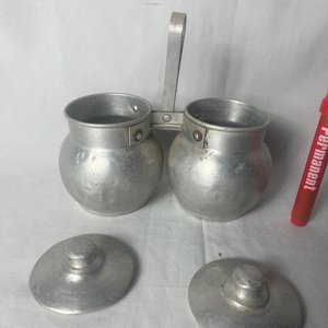 Yerbero y Azucarero Doble de Aluminio con Tapa y Asa - imagen 5