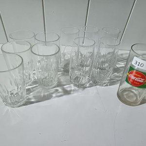Lote de 11 Vasos de Vidrio Transparentes con Diseño - imagen 5
