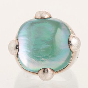 Anillo Pomellato Modelo 67 de Plata 925 con Cuarzo y Ágata Verde - imagen 1