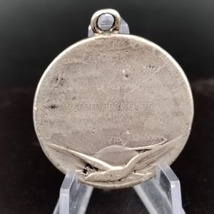 Medalla Antigua de Plata con Diseño de Ave - imagen 2