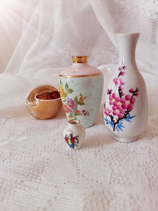 Colección de miniaturas de porcelana antigua, incluyendo un artículo Limoges - imagen 6
