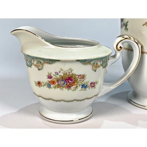 Jarra, Lechera y Azucarero de Porcelana Japonesa "Colby" Noritake - imagen 3