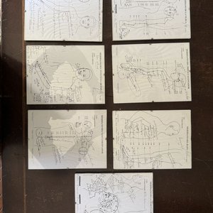 Lote de 7 Láminas Ilustradas de Meridianos y Puntos de Acupuntura - imagen 8