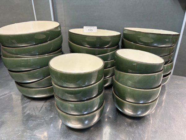 Set de 19 Platos Hondos y 8 Bowls Verdes