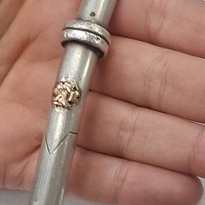 Bombilla Gruesa de Plata y Oro para Mate - imagen 6