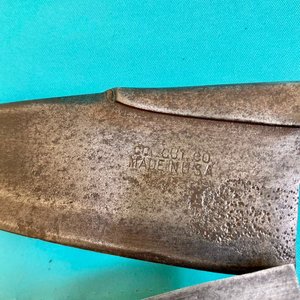 Antigua tijera de esquilar raro sello " COL. CUT. CO. MADE IN USA" ( Columbian Cutlery Company ) - imagen 2