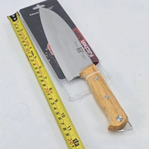Cuchilla de Cocina Profesional en Acero Inoxidable con Mango de Madera - imagen 2