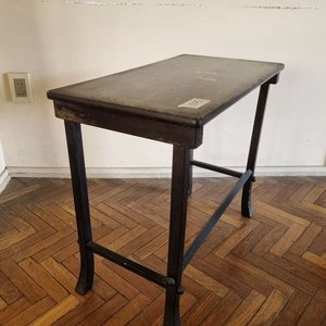 Antigua Mesa Auxiliar Oriental Laqueada con Marquetería y Escena Paisajística - imagen 3