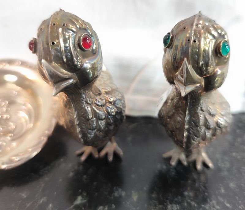 Lote de pequeños adornos antiguos en plata variados - imagen 4