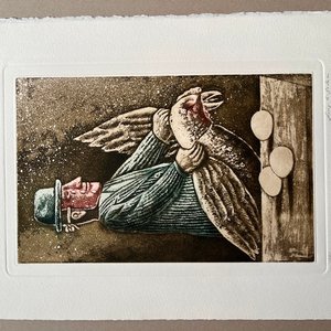 Grabado "Sin Título" de Luis Alberto Solari - Edición 153/200 - imagen 2