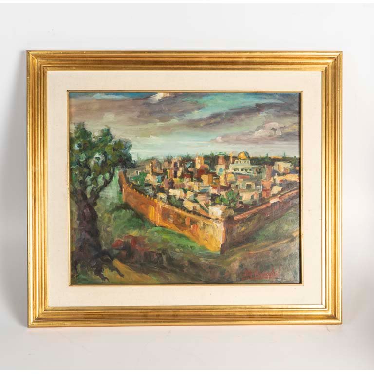 Óleo de Jerusalén por M. Mandel - Medidas: 40.5x53cm