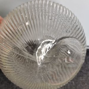 Jarra de Vidrio Transparente Acanalada Hazel-Atlas Años 40 - imagen 3