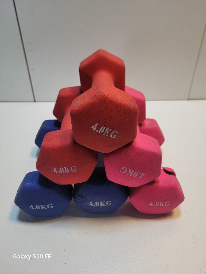 Set de 6 Mancuernas de 4 kg cada una
