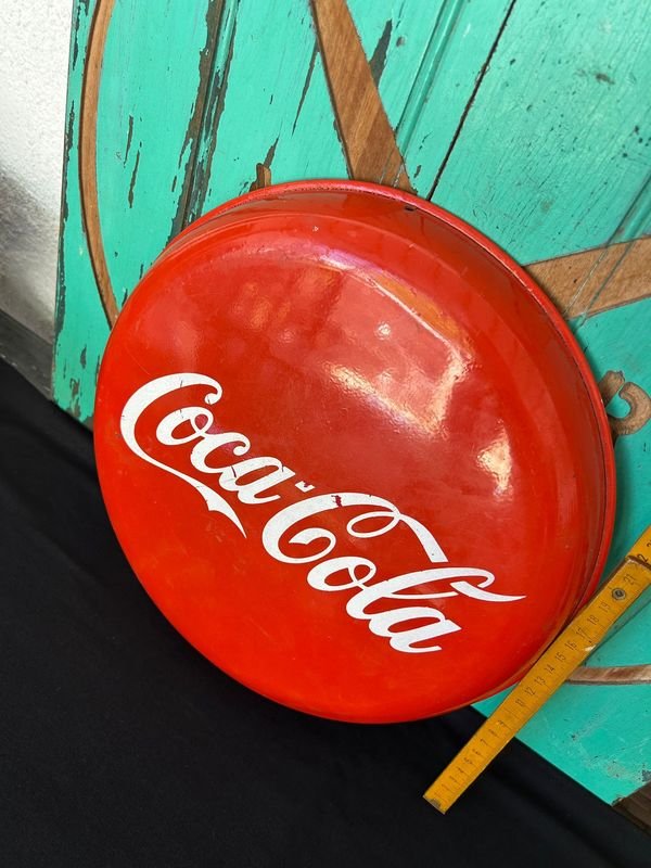 Antigua Pastilla de Coca Cola litografiada chapa Roja - Colección de Iconos - imagen 2