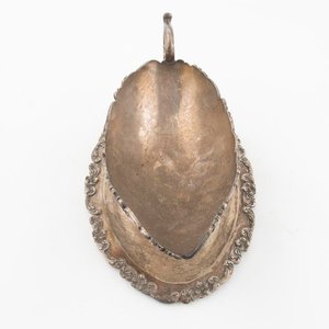 Salsera Oval de Plata Antigua con Plato - imagen 3
