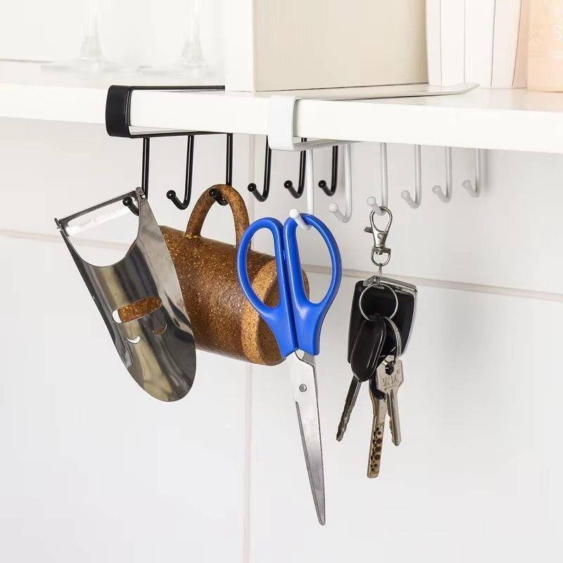 Perchero de hierro con ganchos para ropa y accesorios - imagen 2