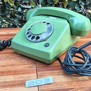 Teléfono Antiguo de Disco Alpha RDA Verde - imagen 2