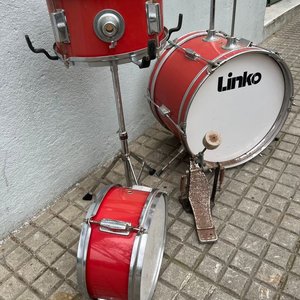 Batería Infantil Linko Roja con Bombo, Redoblante y Pedal - imagen 10