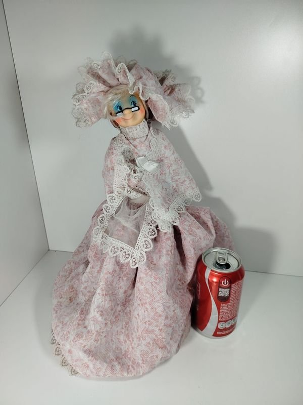 Muñeco vintave triple personaje de caperucita roja, lobo y abuelita - imagen 5