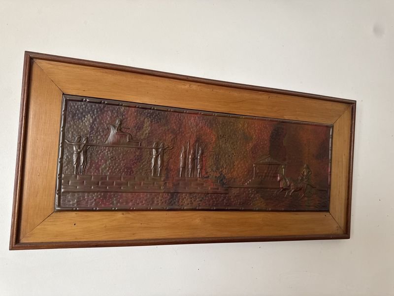 Lote siguiente: Cuadro en cobre con motivo egipcio