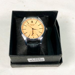 Reloj de Caballero con Esfera Beige y Correa Negra - imagen 1