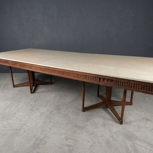 gran mesa estilo ingles320 x 120 x 79 con tapa de marmol de 2 tramos - imagen 4