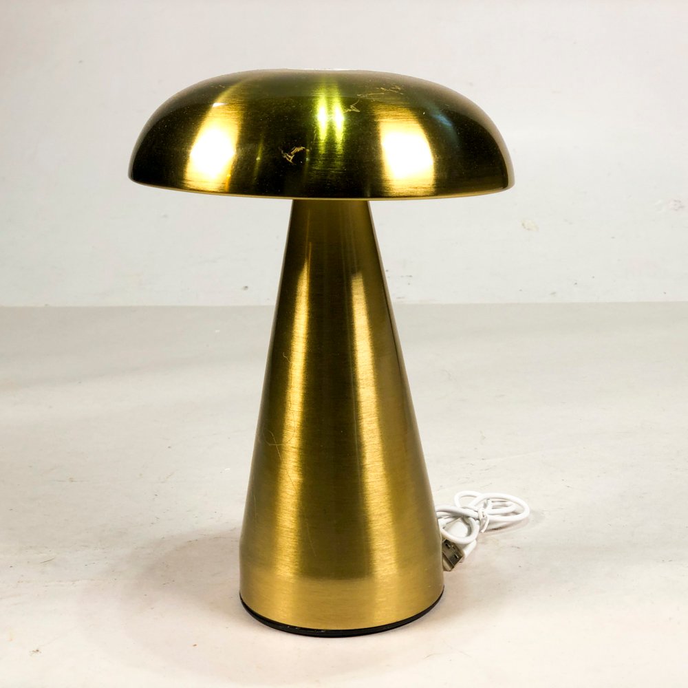 Lote anterior: Lámpara de sobremesa en metal rojo tipo hongo con pantalla táctil y puerto USB