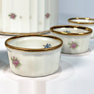 Set de 7 piezas de porcelana Limoges con decoración floral - imagen 3
