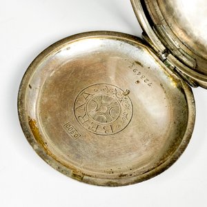 Caja de Reloj de Bolsillo Antigua de Plata - imagen 3