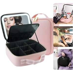 Organizador Necesser de Maquillaje con Espejo LED y USB, Nuevo en Caja - imagen 2